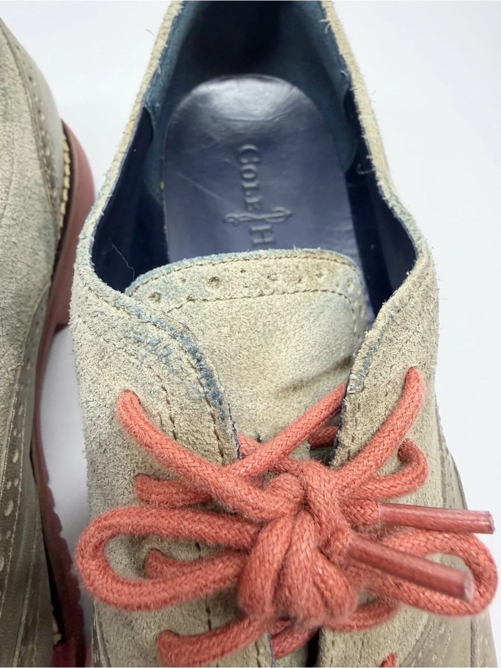 Cole Haan Suede Leather Oxford Lace Up Loafers